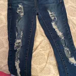s.o.n.g high rise ripped jeans